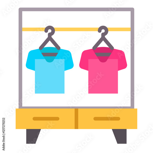 Clothing Rack Icon Style