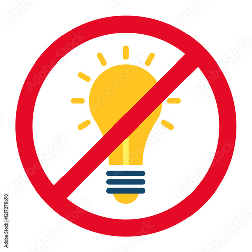 No Incandescent Light Bulb Icon Style