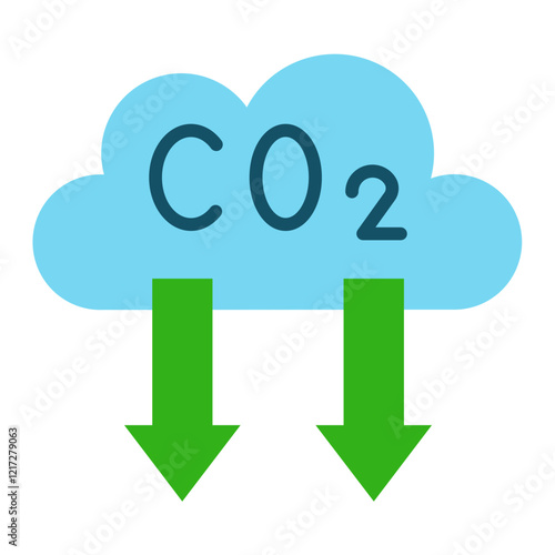 Reduce Co2 Emissions Icon Style