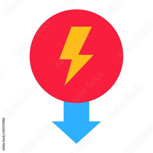 Reduce Energy Consumption Icon Style