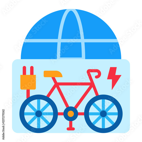 Electric Bike City Tours Icon Style