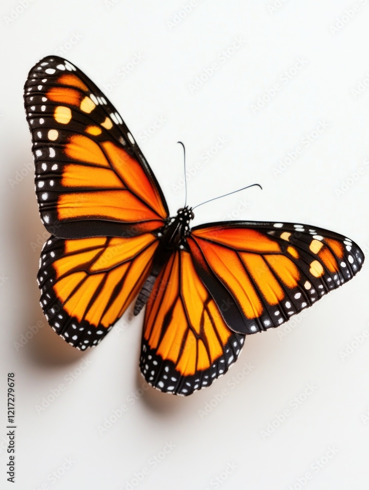 Fototapeta premium Brightly Colored Monarch Butterfly (Danaus plexippus)
