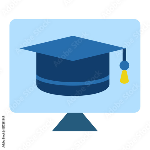Online Graduation Icon Style
