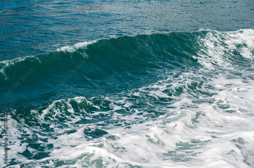 A trail of bubbling, foaming seawater from a ferry, Bosphorus, Turkey. Ocean weaves. A trail of bubbling, foaming seawater from a ferry, Bosphorus, Turkey. Ocean weaves.
