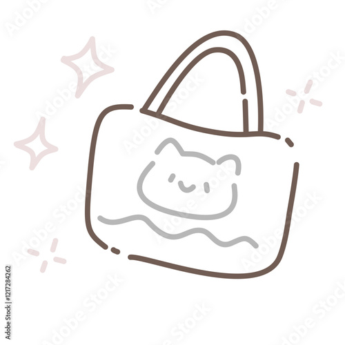 Adorable Cat and Fish Doodle Sticker Pack