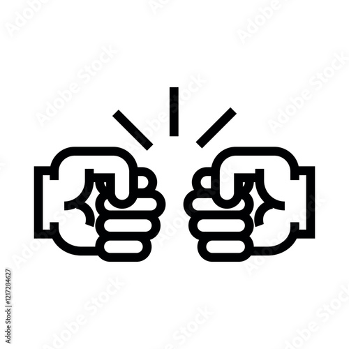 Conflict vector icon