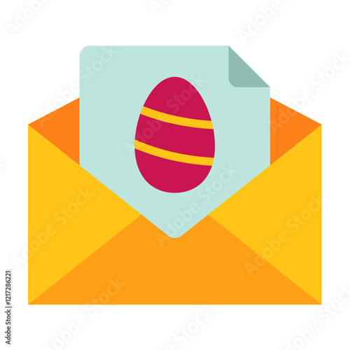 Easter Letter Icon Style