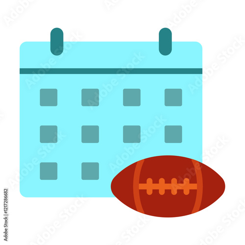 Rugby Match Date Icon Style