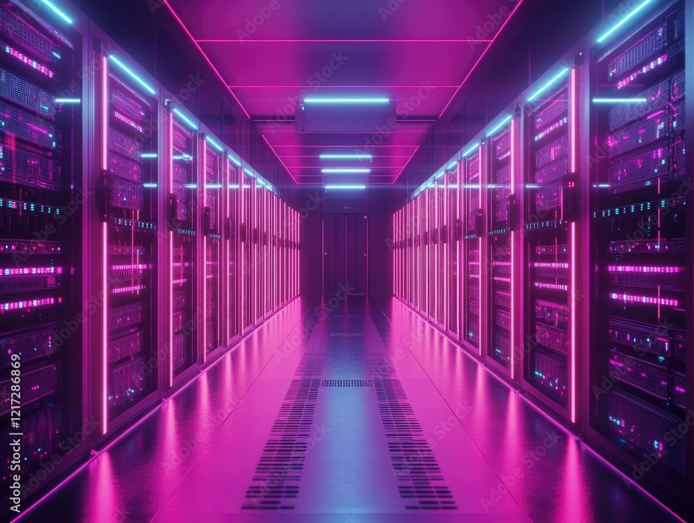 Data Center Servers Hallway Data Center Servers Hallway