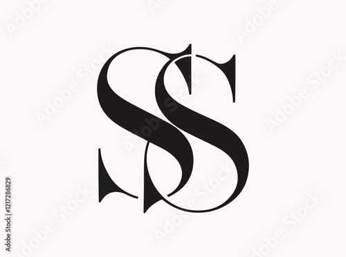Abstract Letter SS logo Design. SS Initial Logo design Monogram for business and company.SS logo, SS letter logo design.