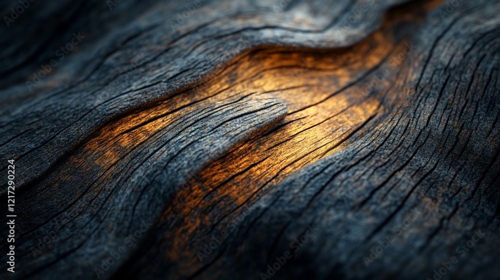 Glowing Wood Texture, Close-up, Natural, Background, Design Glowing Wood Texture, Close-up, Natural, Background, Design