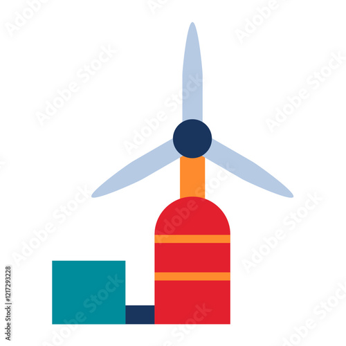 Wind Turbine Icon Style