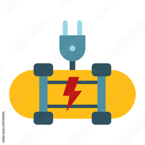 Electric Skateboard Icon Style
