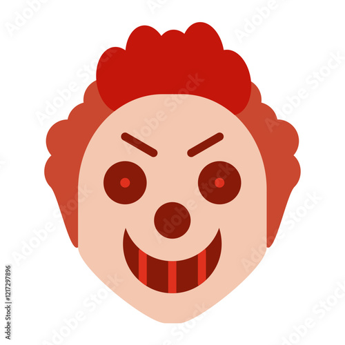 Scary Clown Icon Style