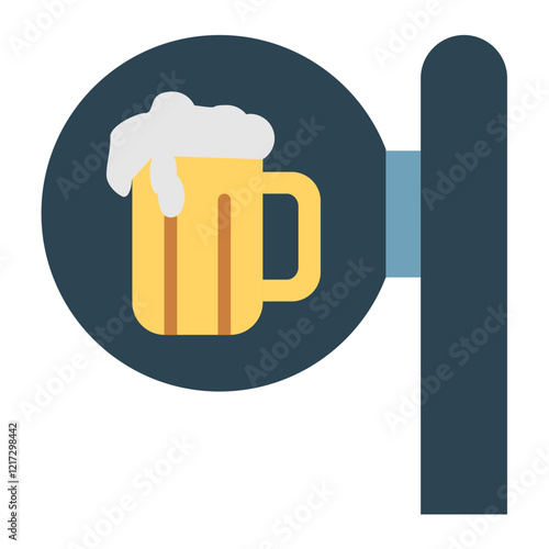 Beer Sign Icon Style