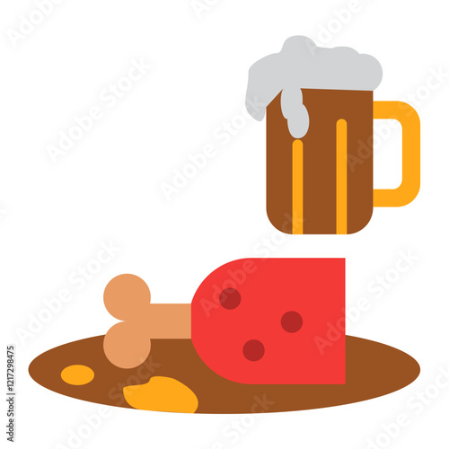 Food and Beer Icon Style