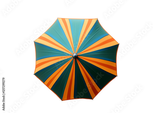  a umbrella with color blocks isolated on a transparent background