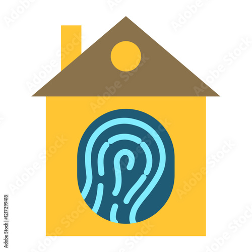 Biometric Home Icon Style