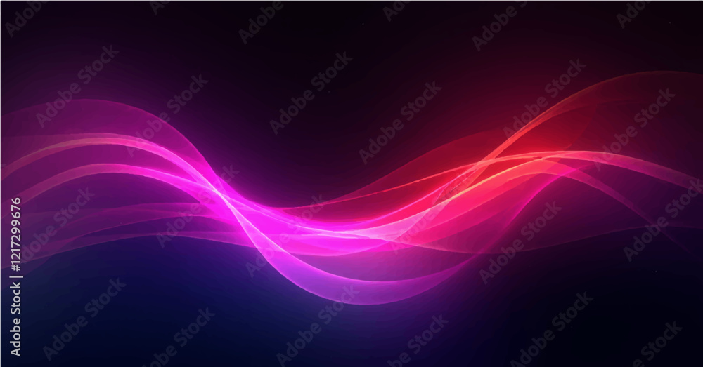 Fototapeta premium Colorful smooth light lines background. Vector illustration.