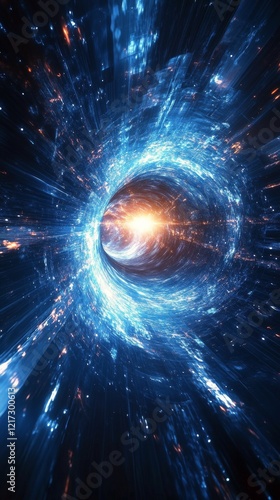 Exploring a vivid vortex of light and energy in a cosmic space