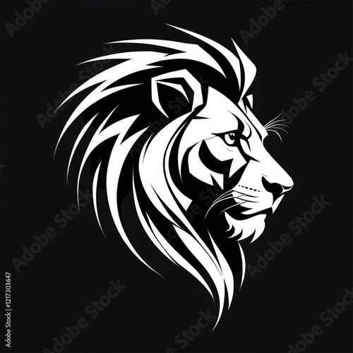 Lion face vector illustration sign