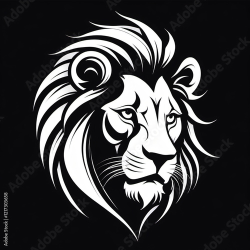 Lion face vector illustration sign