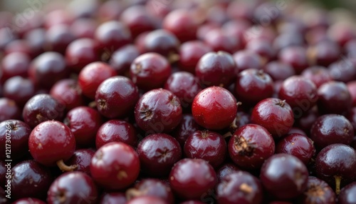 Close up of ripe, red berries. photo