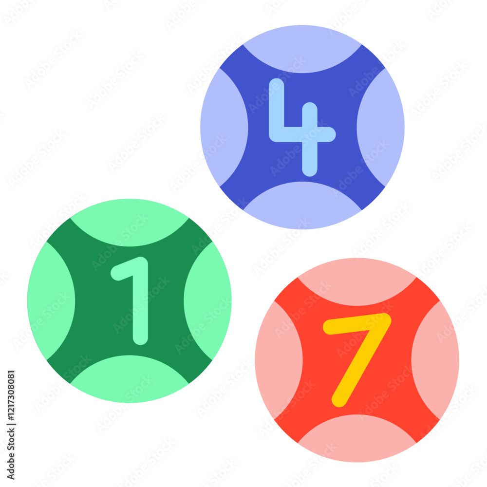 Obraz premium Lottery Balls Icon Style
