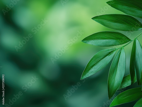 Wallpaper Mural Lush green leaves create serene atmosphere, showcasing nature beauty and tranquility Torontodigital.ca