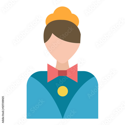 Female Croupier Icon Style
