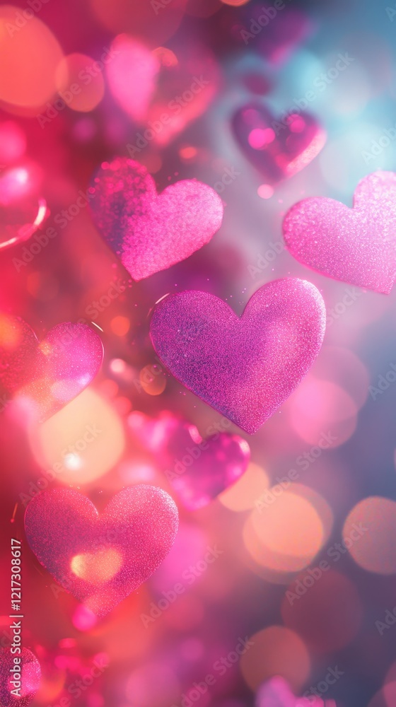 Abstract glowing heart shapes in vibrant pink tones with a soft bokeh effect, symbolizing love and celebration. Ideal for Valentine's Day, romantic events, and artistic holiday visuals. Abstract glowing heart shapes in vibrant pink tones with a soft bokeh effect, symbolizing love and celebration. Ideal for Valentine's Day, romantic events, and artistic holiday visuals.