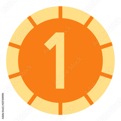 One Cent Coins Icon Style