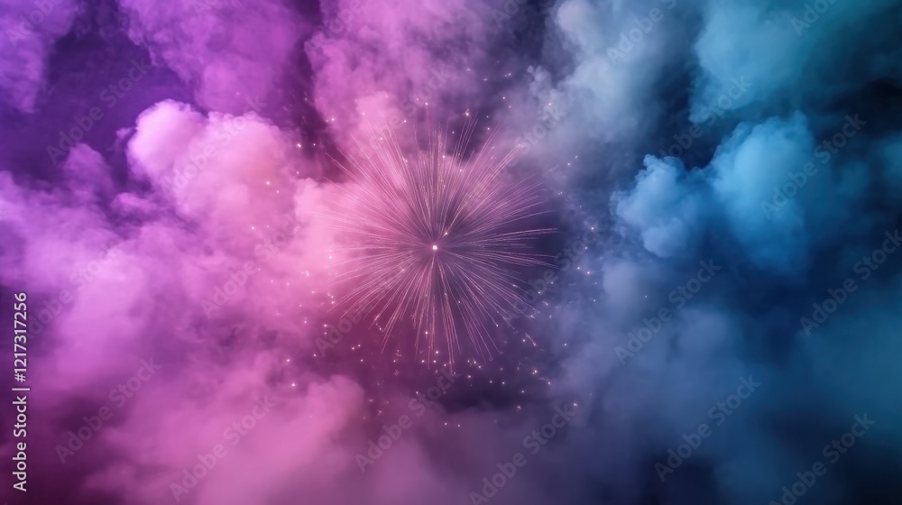 Fototapeta premium a spectacular fireworks display lighting up the night sky, with vibrant colors bursting in all directions