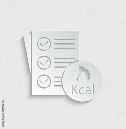 calorie icon vector diet sign kcal icon