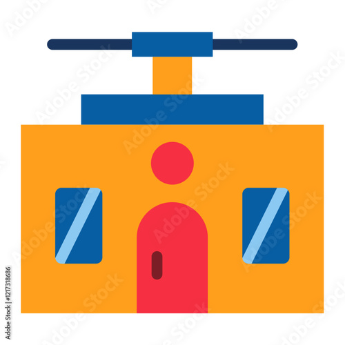 Cable Car Icon Style