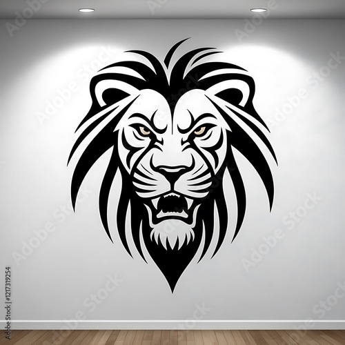Wallpaper Mural minimalist lion logo illustration Torontodigital.ca