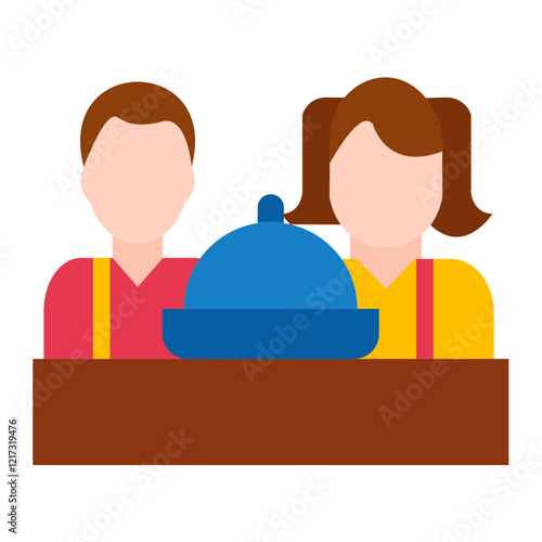 Family Meal Icon Style