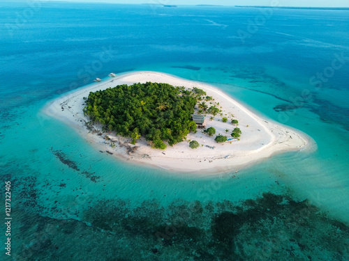Aerial view of Patawan island in Balabac, Philippines. High quality photo
