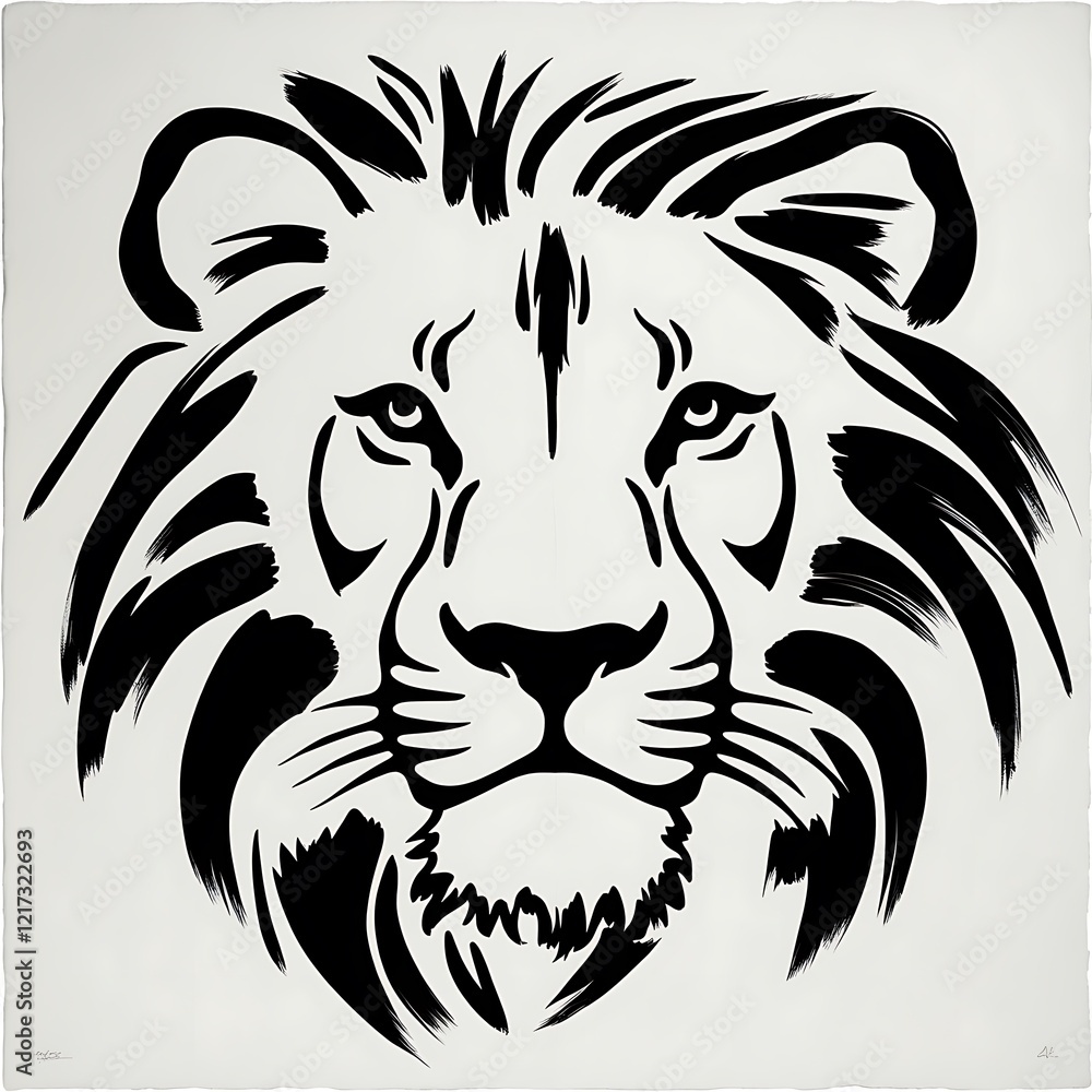 Fototapeta premium minimalist lion logo illustration