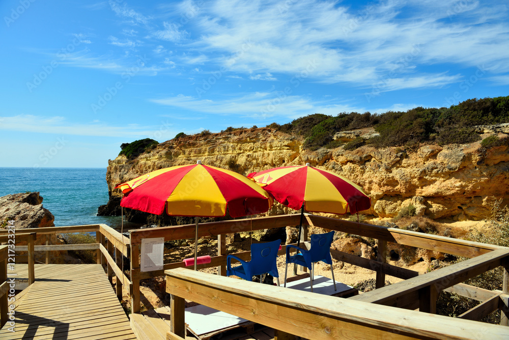 Naklejka premium coast near albandeira beach algarve portugal