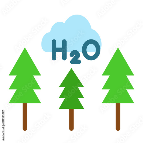 Oxygen Production Icon Style