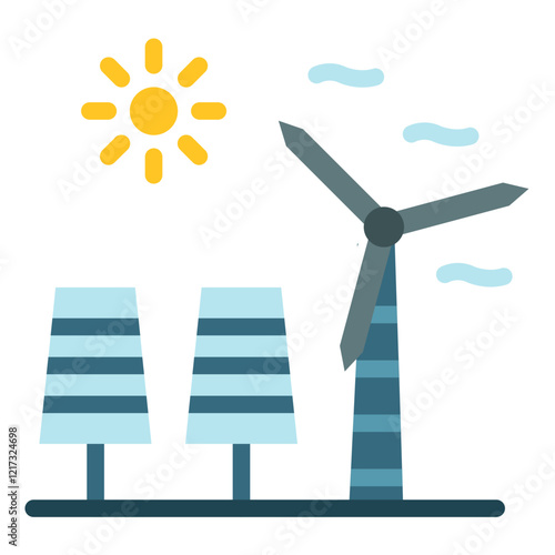 Renewable Energy Icon Style