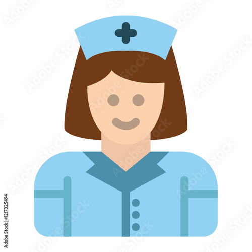 Caregiver Female Icon Style