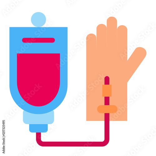 Blood Transfusion Icon Style