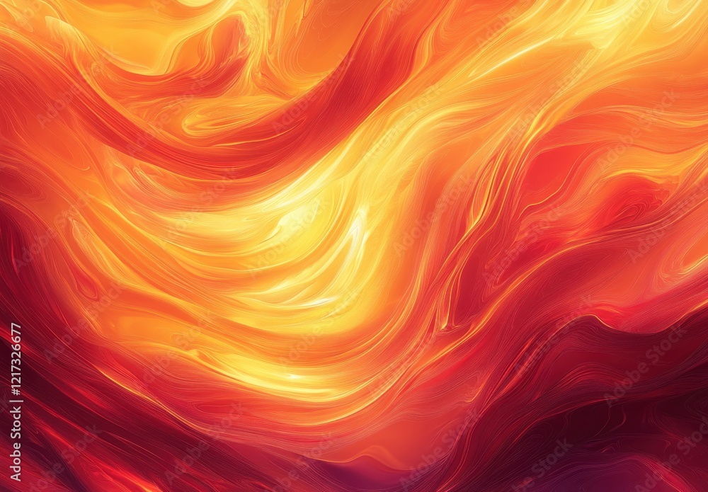 Abstract vibrant swirl of orange, red, and yellow colors creates a dynamic background with fluid movement, resembling flames or molten lava in a digital art style. Abstract vibrant swirl of orange, red, and yellow colors creates a dynamic background with fluid movement, resembling flames or molten lava in a digital art style.
