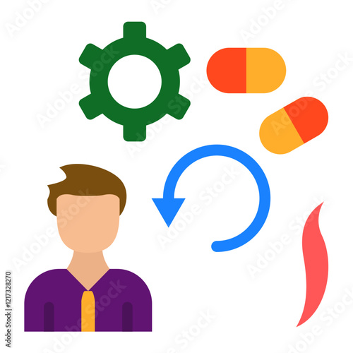 Relapse Prevention Icon Style