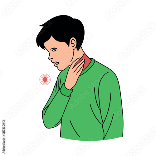 Sore throat illustration