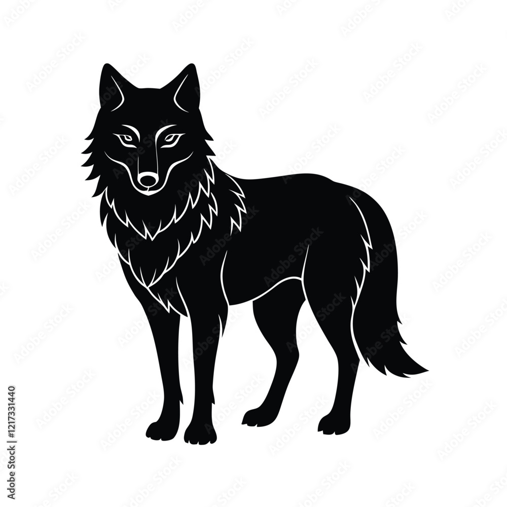 A wolf vector illustration A wolf vector illustration