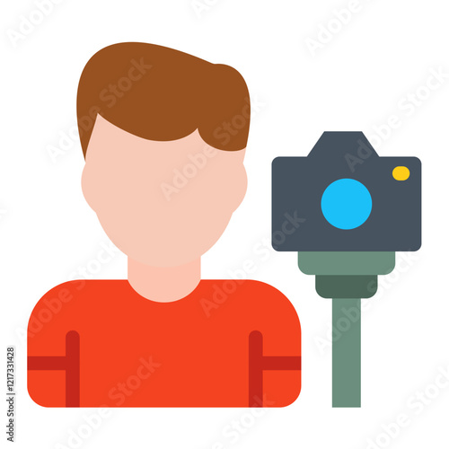Male Vlogger Icon Style