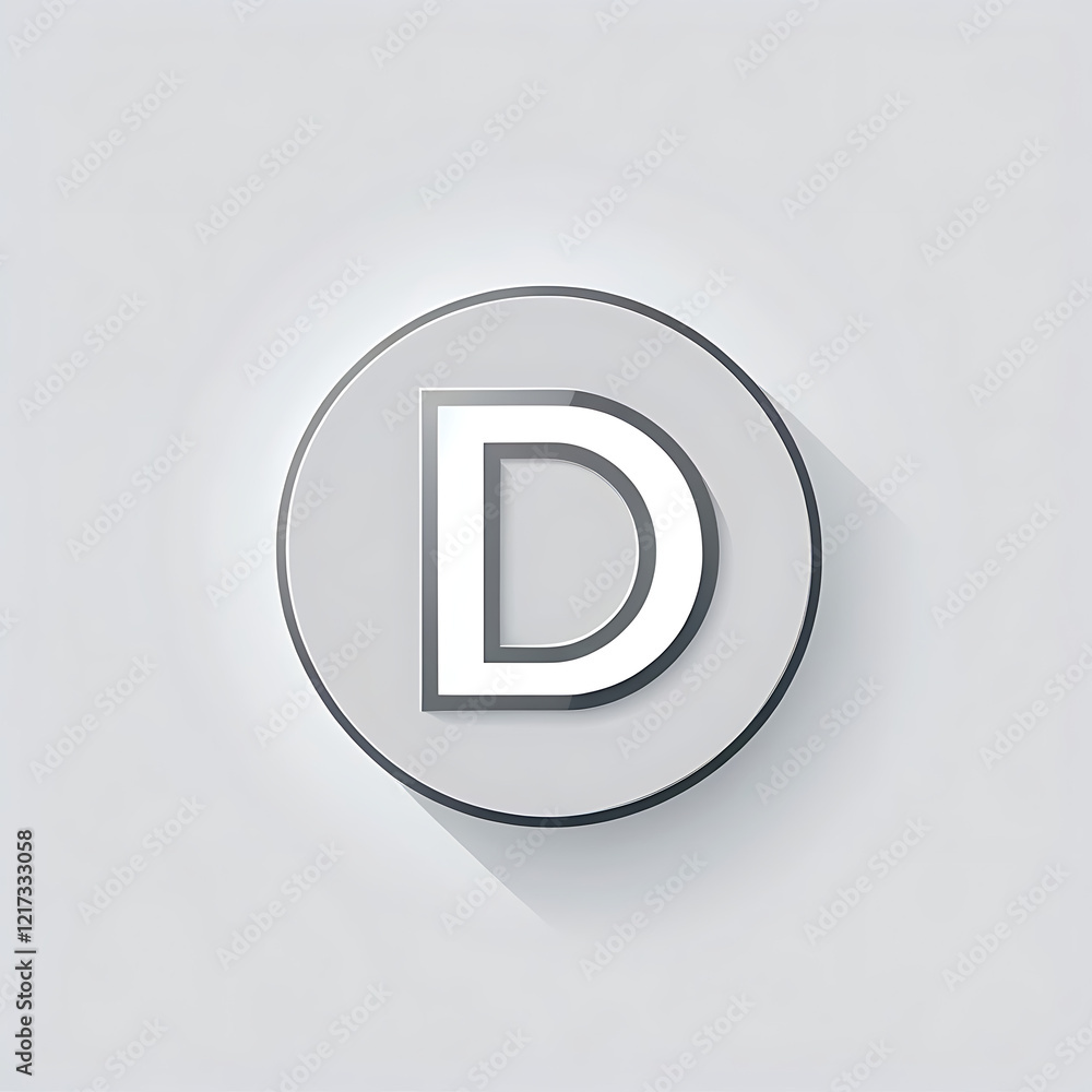 Fototapeta premium letter d grey